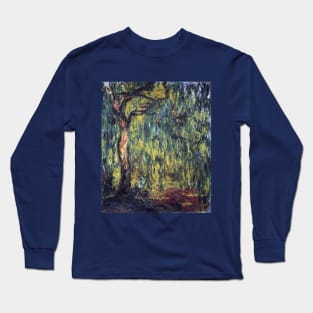 Weeping Willows by Claude Monet Long Sleeve T-Shirt